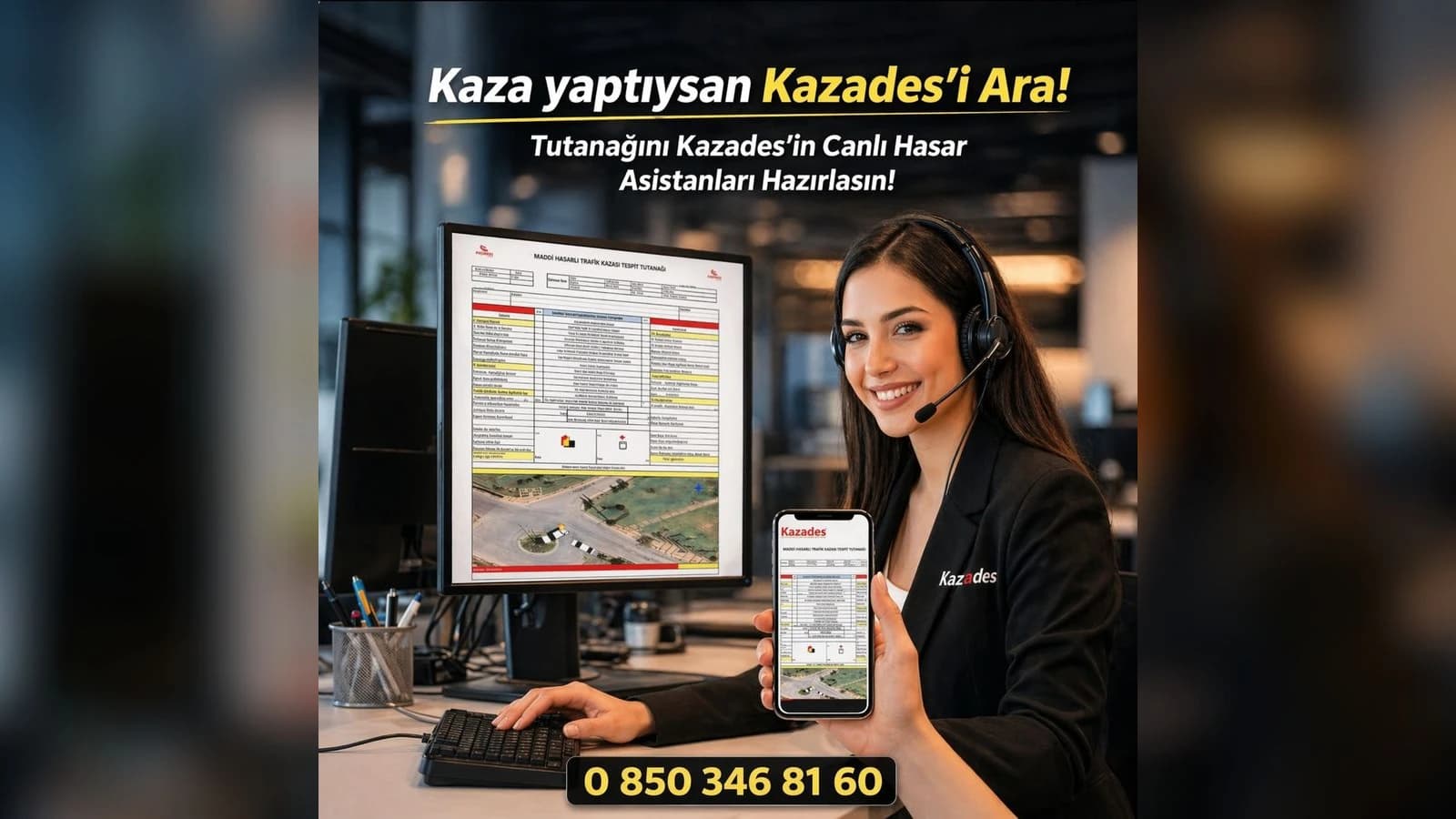 Kazades dijital kaza tespit tutanağı ve canlı hasar asistanı